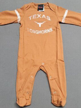 Genuine Texas Longhorns Infant Footed Romper 6/9M Cotton Body Suit 149